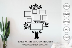 Family tree with photo frames svg / wall art Product Image 1