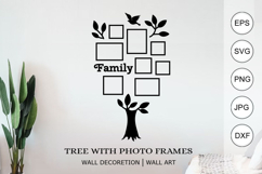 Family tree with photo frame svg / Wall art dxf Product Image 1