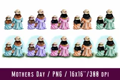 Mothers Day Clipart Mother Daughter Matherhood Sublimation Product Image 1