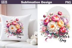 Mothers Day Sublimation | Mothers Day Flowers Pillow Product Image 2