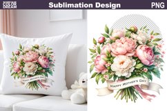 Mothers Day Sublimation | Mothers Day Flowers Pillow Product Image 3