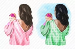Mothers Day Clipart Mother Daughter Matherhood Sublimation Product Image 2