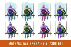 Mothers day Family Clipart Mother and Son Best Mom Clipart Product Image 1