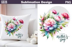 Mothers Day Sublimation | Mothers Day Flowers Pillow Product Image 5