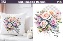 Mothers Day Sublimation | Mothers Day Flowers Pillow Product Image 6