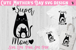 Mothers Day SVG | Cat mom SVG | Cute animal Product Image 1
