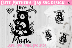 Mothers Day SVG | Bear SVG | Cute animal Product Image 1