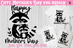 Mothers Day SVG | Raccoon SVG | Cute animal Product Image 1