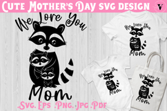 Mothers Day SVG | Raccoon SVG | Cute animal Product Image 1