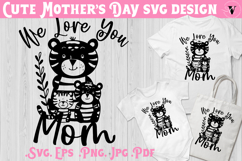 Mothers Day SVG | Tiger SVG | Cute animal Product Image 1