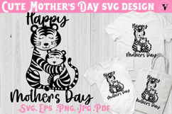 Mothers Day SVG | Tiger SVG | Cute animal Product Image 1
