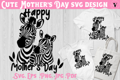 Mothers Day SVG | Zebra SVG | Cute animal Product Image 1
