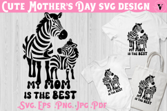 Mothers Day SVG | Zebra SVG | Cute animal Product Image 1