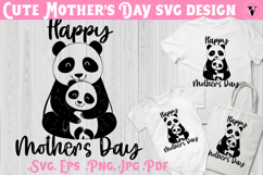 Mothers Day SVG | Panda SVG | Cute animal Product Image 1