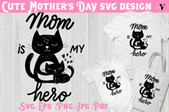 Mothers Day SVG | Cat mom SVG | Cute animal Product Image 1