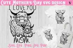Mothers Day SVG | Cow SVG | Cute animal Product Image 1
