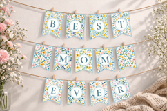 Mothers Day Banner Printable Garland Floral Decor Product Image 1