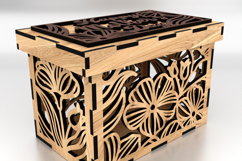 Happy Mother's Day Gift Box SVG Laser Cut Files - Floral Box Product Image 1