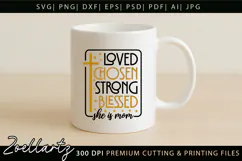 Mothers Day SVG Mama Mommy She Is Mom T-shirt Mug Design Product Image 4