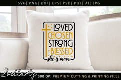 Mothers Day SVG Mama Mommy She Is Mom T-shirt Mug Design Product Image 2