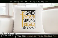 Mothers Day SVG Mama Mommy She Is Mom T-shirt Mug Design Product Image 2