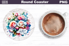 Mothers Day Round Coaster | Happy Mothers Day Coaster Product Image 1