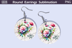 Mothers Day Round Earrings | Floral Earrings Product Image 1