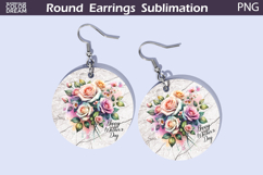 Mothers Day Round Earrings | Floral Earrings Product Image 1