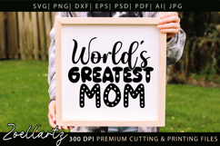 World's Greatest Mom SVG Mothers Day T-shirt Mug Design Product Image 5