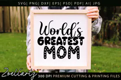World's Greatest Mom SVG Mothers Day T-shirt Mug Design Product Image 5