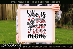Mothers Day SVG Mama Mommy She Is Mom T-shirt Mug Design Product Image 4