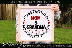 Mom Grandma SVG for Cricut Mothers Day T-shirt Mug Design Product Image 5