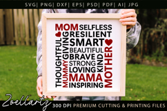 Mothers Day Subway Art SVG Mummy Mama Mom T-shirt Mug Design Product Image 2