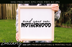 Motherhood Mom SVG for Cricut Mothers Day T-shirt Mug Design Product Image 4