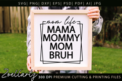 Mom Life Mothers Day SVG for Cricut Mom T-shirt Mug Design Product Image 5
