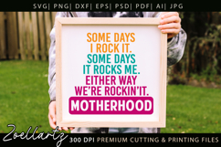 Motherhood Mom SVG for Cricut Mothers Day T-shirt Mug Design Product Image 2