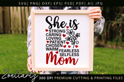 She Is Mom SVG for Cricut Mothers Day T-shirt Mug Design Product Image 5