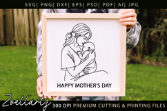 Mothers Day SVG for Cricut Mom Mama T-shirt Mug Card Design Product Image 4