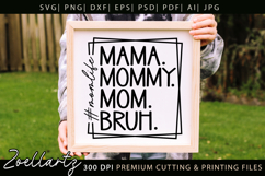Funny Mom Life SVG for Cricut Mothers Day T-shirt Mug Design Product Image 2