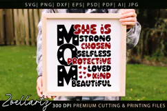 Mothers Day SVG Mama Mommy She Is Mom T-shirt Mug Design Product Image 1