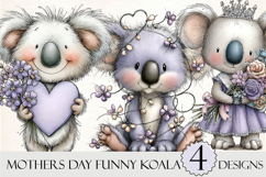 Mothers Day Funny Koala Clipart Product Image 1