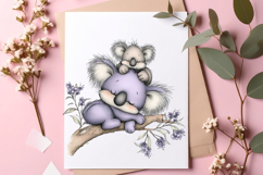 Mother's day funny koala clipart - Mother's day koala Png Product Image 2