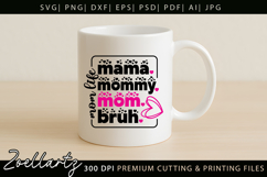 Funny Mom Life SVG for Cricut Mothers Day T-shirt Mug Design Product Image 3