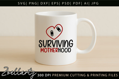 Motherhood Mom SVG for Cricut Mothers Day T-shirt Mug Design Product Image 5