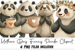 Mothers Day Funny Panda Clipart Product Image 1