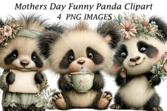 Mothers Day Funny Panda Clipart Product Image 1