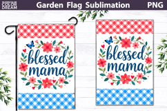 Blessed Mama Garden Flag | Floral Mother’s Day Sublimation Product Image 1