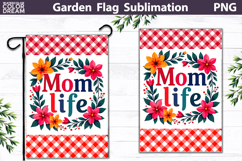 Mom Life Garden Flag | Floral Mother’s Day Sublimation Product Image 1