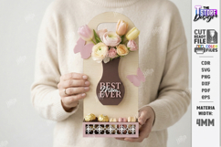 Mother's Day Flower Holder Laser Cut | Gift Basket SVG | CNC Product Image 1