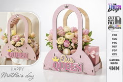 Mother's Day Flower Holder Laser Cut | Gift Basket SVG | CNC Product Image 2
